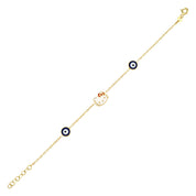 Gold Doric Heart Bracelet