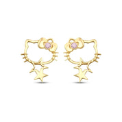 Hello Kitty Altın Küpe KP2750A