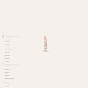 I Harf Pırlanta Taşlı Rose Altın Tek Küpe