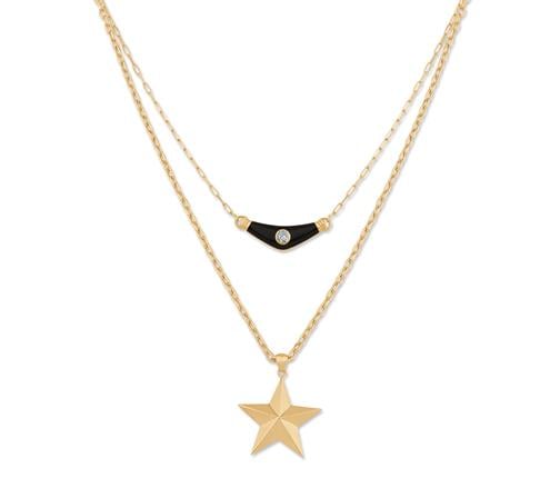 İkili Yıldız Trend Kolye