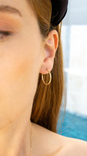 Thin Hoop Earrings 2 Cm