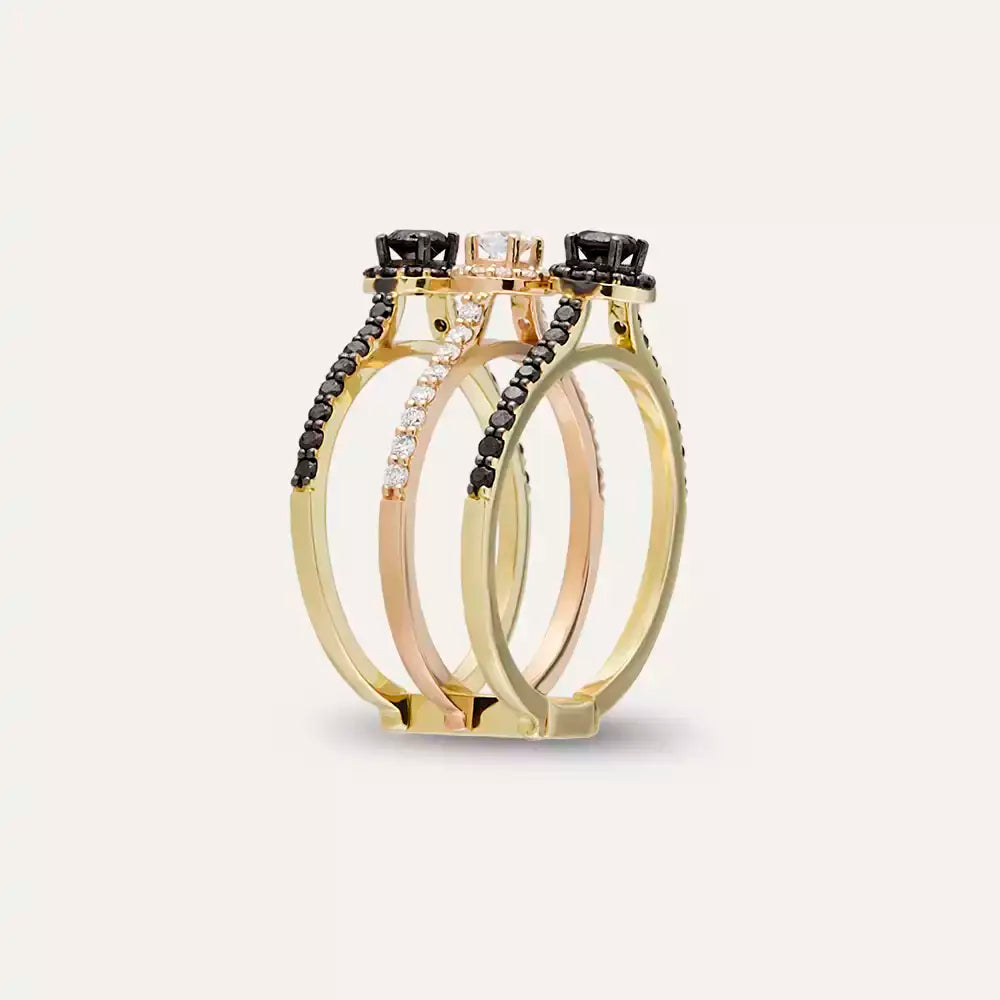 Irish 1.14 CT Pırlanta ve Siyah Pırlanta Taşlı Yüzük