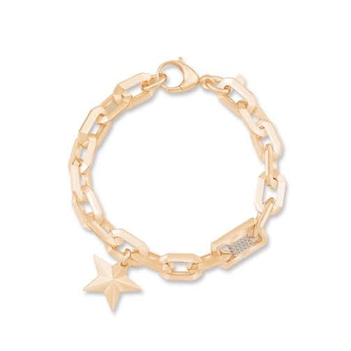 İtalyan Tasarım Taş Detaylı Yıldız Bileklik