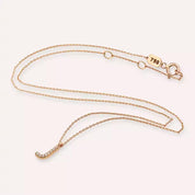 J Harf 0.05 CT Pırlanta Taşlı Rose Altın Kolye