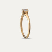 Janet 0.30 CT Damla Kesim Tektaş Pırlanta Rose Altın Yüzük