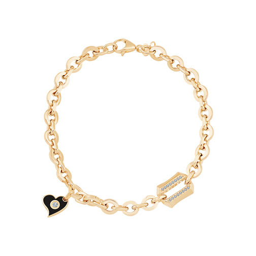 Kalp Detaylı Şans Bileklik