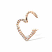 Heart Ring Diamond Piercing