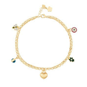 Kalp Şans Altın Halhal