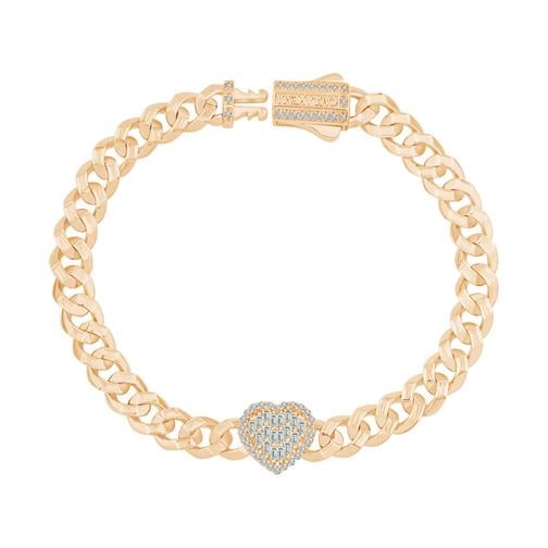 Kalp Taşlı Gurmet Altın Bileklik