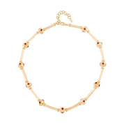 Kare Taşlı Silindir Kolye