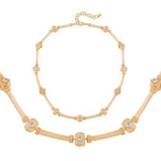 Kare Taşlı Silindir Kolye