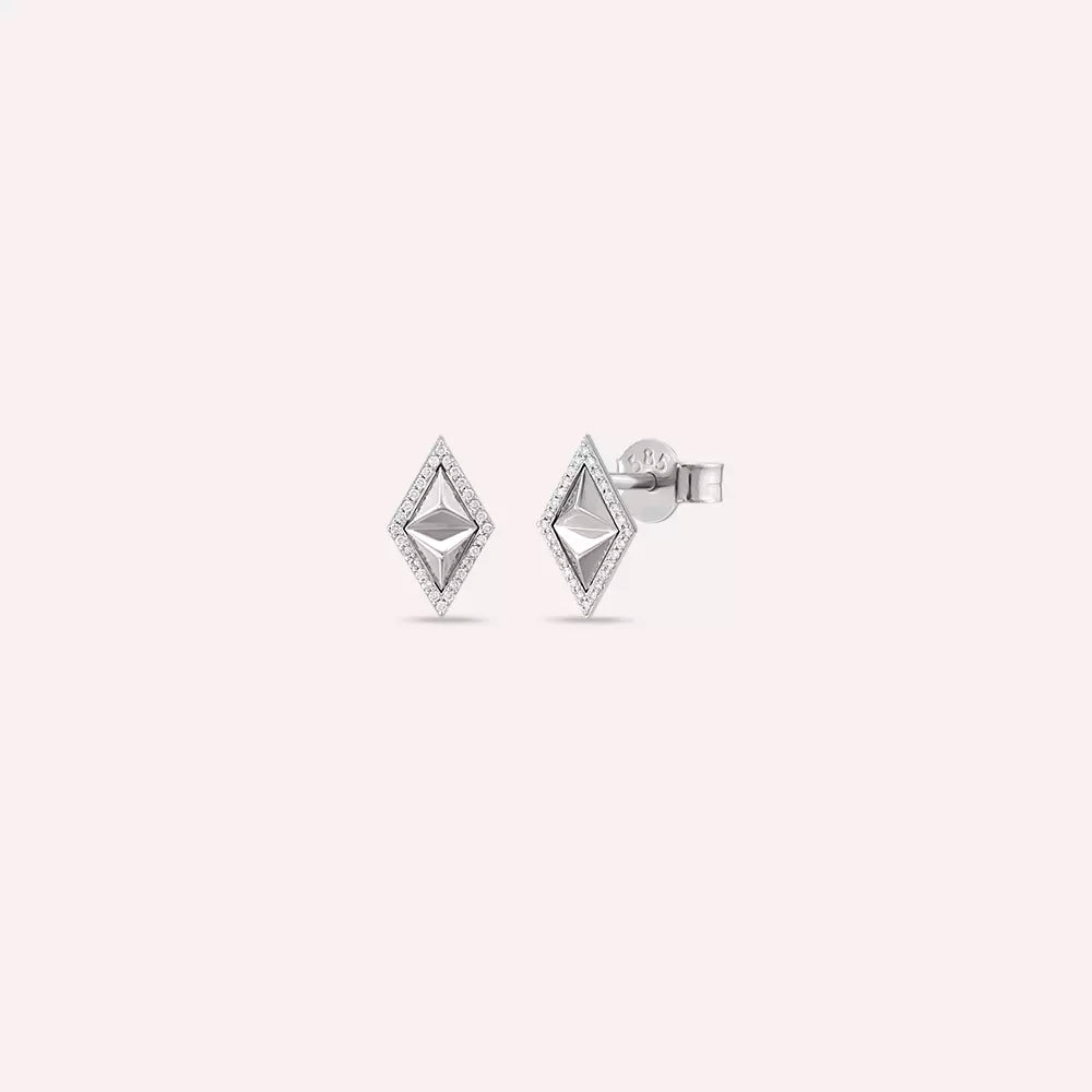 Kiara 0.25 CT Pırlanta Taşlı Beyaz Altın Küpe