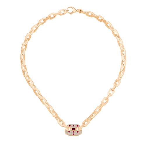 Kırmızı Taşlı Tasarım Zincir