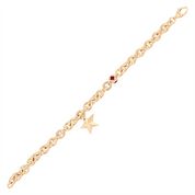 Kırmızı Taşlı Yıldız Şans Bileklik