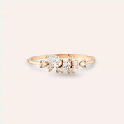 Kleio 0.46 CT Pırlanta Taşlı Rose Altın Yüzük