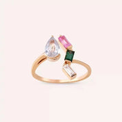 Legame 1.45 CT Multicolor Safir ve Pırlanta Taşlı Rose Altın Yüzük