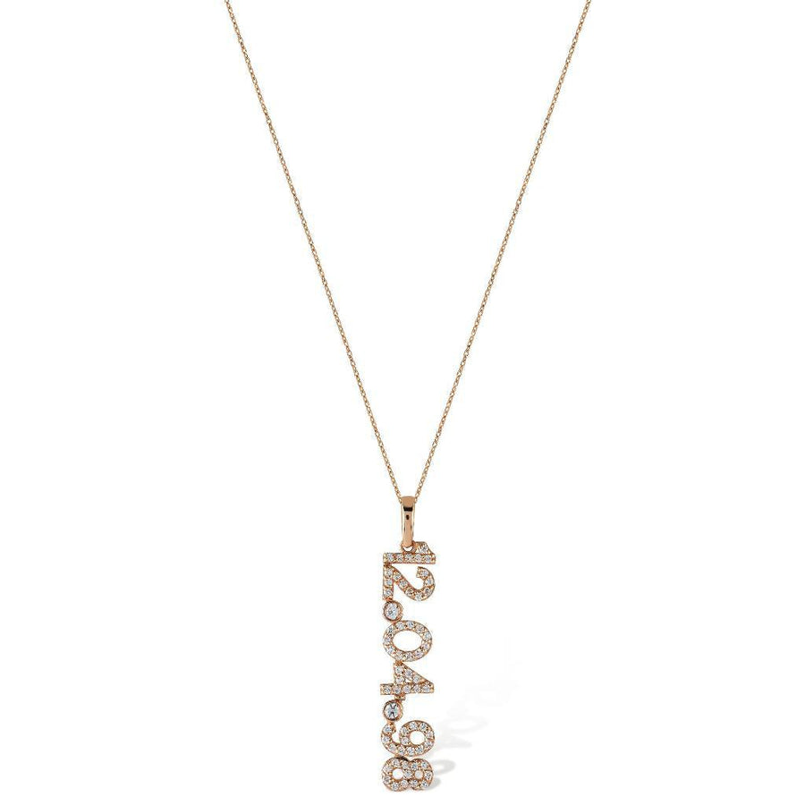 Letters Date Gold Necklace