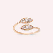 Liane Pırlanta Taşlı Rose Altın Yüzük