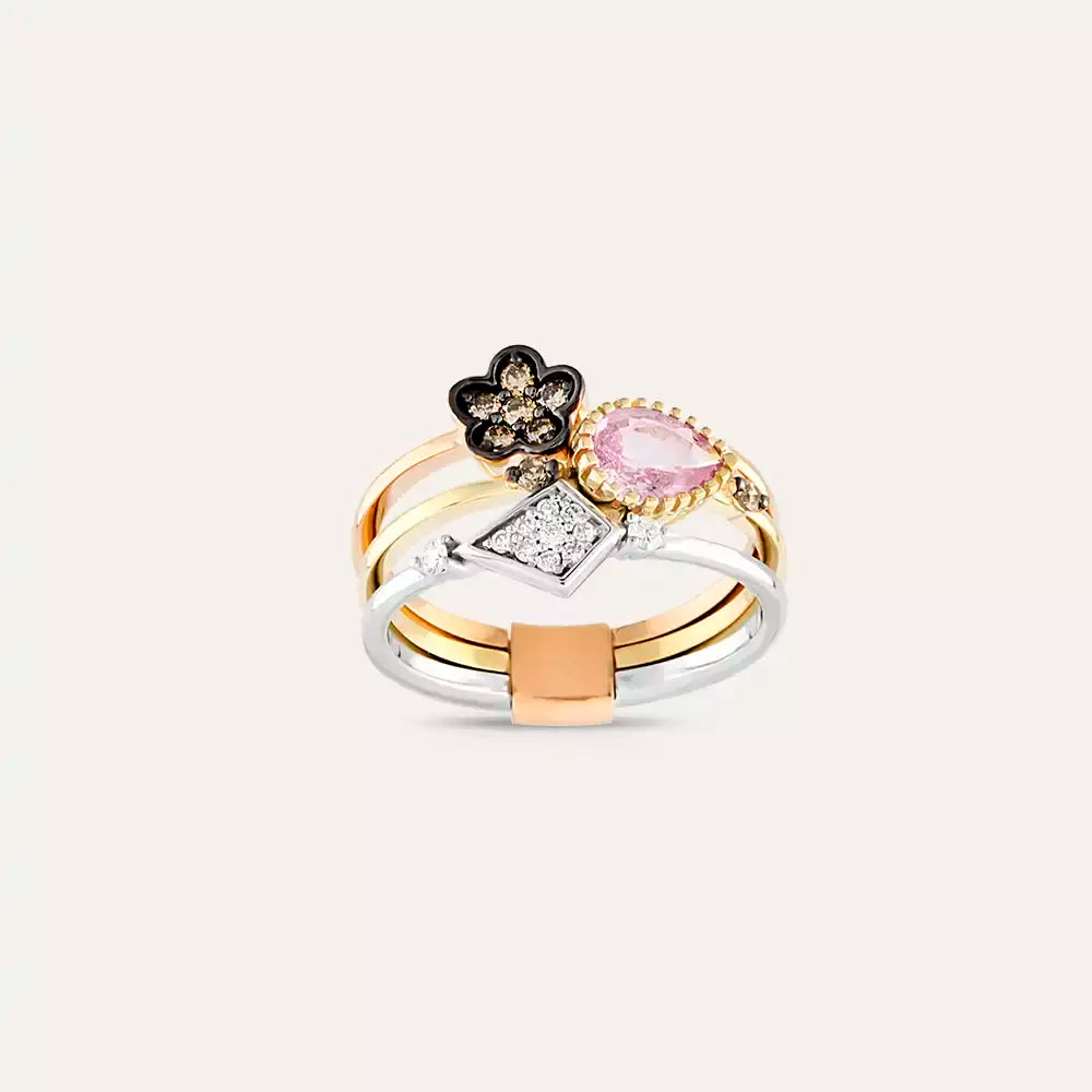 Lillet 1.04 CT Pırlanta ve Pink Safir Taşlı Yüzük