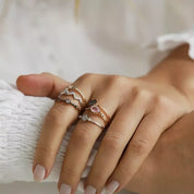 Poem 1.04 CT Pırlanta ve Pink Safir Taşlı Yüzük