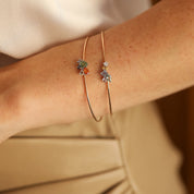 Lily Multicolor Safir ve Pırlanta Taşlı Rose Altın Bileklik