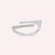 Linear 0.05 CT Pırlanta Taşlı Beyaz Altın Yüzük