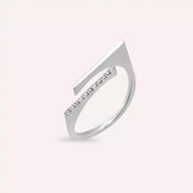 Linear 0.05 CT Pırlanta Taşlı Beyaz Altın Yüzük