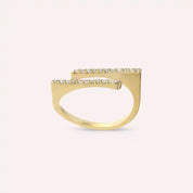 Linear 0.10 CT Pırlanta Taşlı Sarı Altın Yüzük
