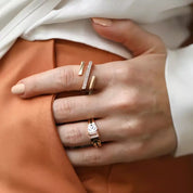 Linear Bold 0.27 CT Pırlanta Taşlı Rose Altın Yüzük