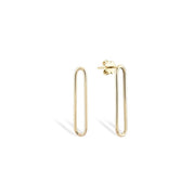 Link Rectangular Gold Earrings