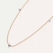 Loop Blue Safir Taşlı Rose Altın Kolye