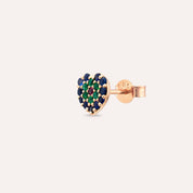 Love 0.29 CT Çok Renkli Taşlı Rose Altın Tek Küpe