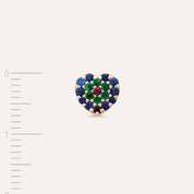 Love 0.29 CT Çok Renkli Taşlı Rose Altın Tek Küpe