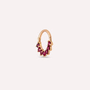 Lyra Yakut Taşlı Rose Altın Halka Piercing
