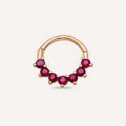 Lyra Yakut Taşlı Rose Altın Halka Piercing