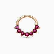 Lyra Yakut Taşlı Rose Altın Halka Piercing