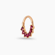Lyra Yakut Taşlı Rose Altın Halka Piercing