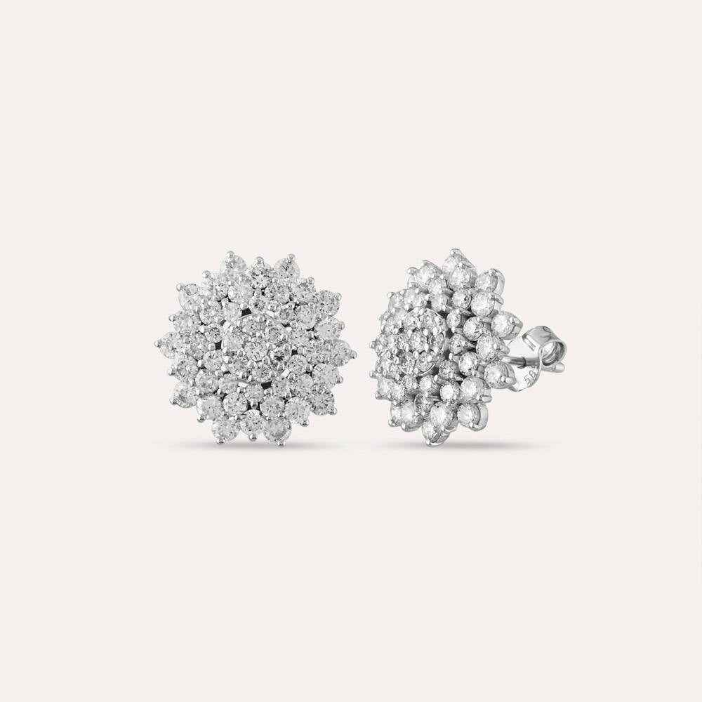 Maia 2.53 CT Pırlanta Taşlı Beyaz Altın Küpe