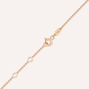 Mary 0.53 CT Yakut ve Pırlanta Taşlı Rose Altın Kolye