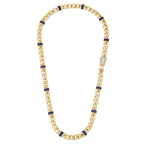 Mavi Taşlı Gurmet Zincir