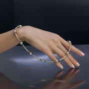 Mavi Taşlı Silindir Kolye