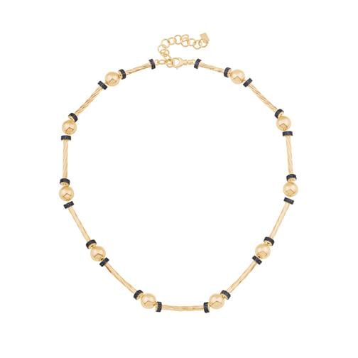 Mavi Taşlı Silindir Kolye