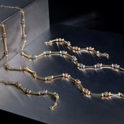 Mavi Taşlı Top Silindir Kolye