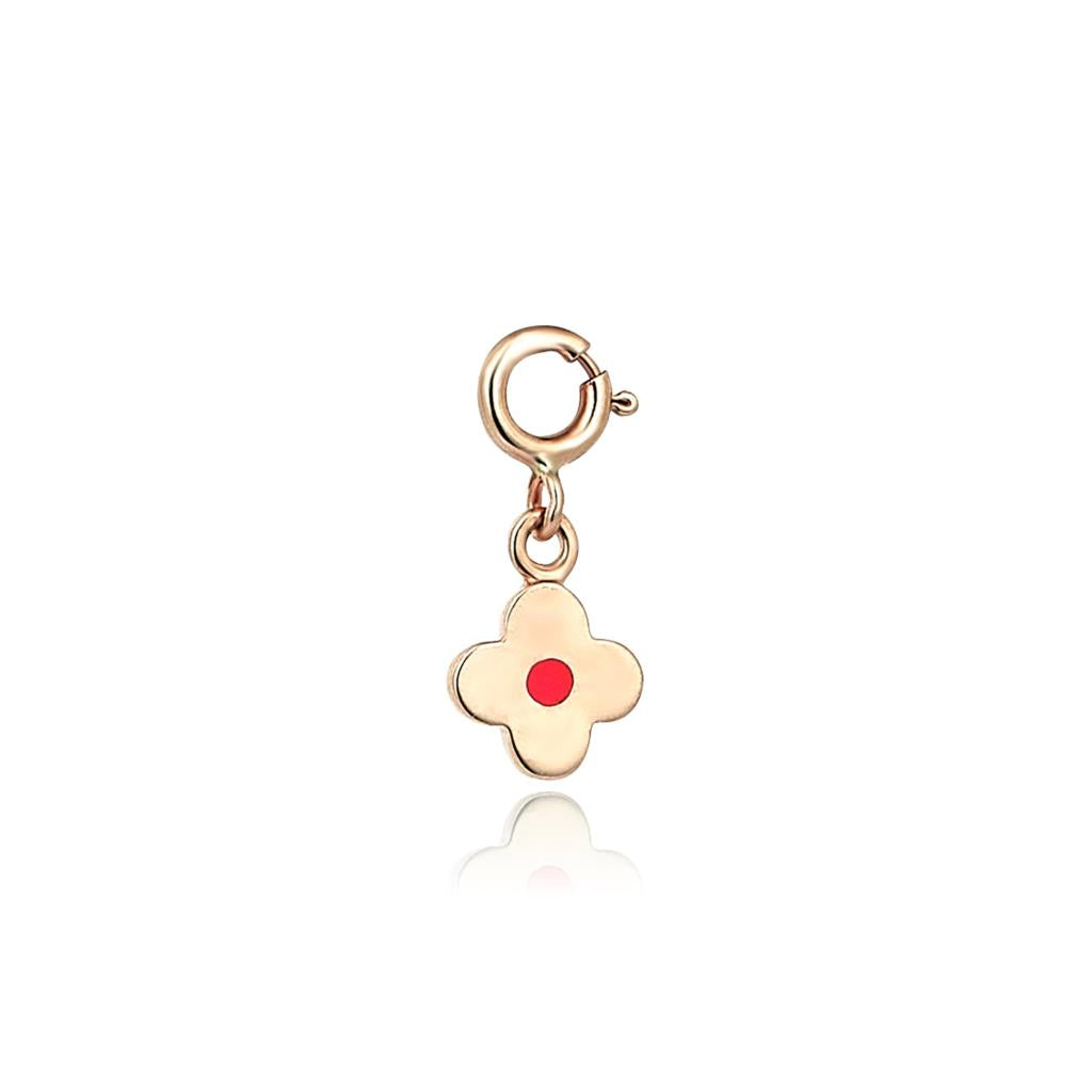 Enamel Flower Gold Charm