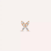 Mini Pion Pırlanta Taşlı Rose Altın Piercing