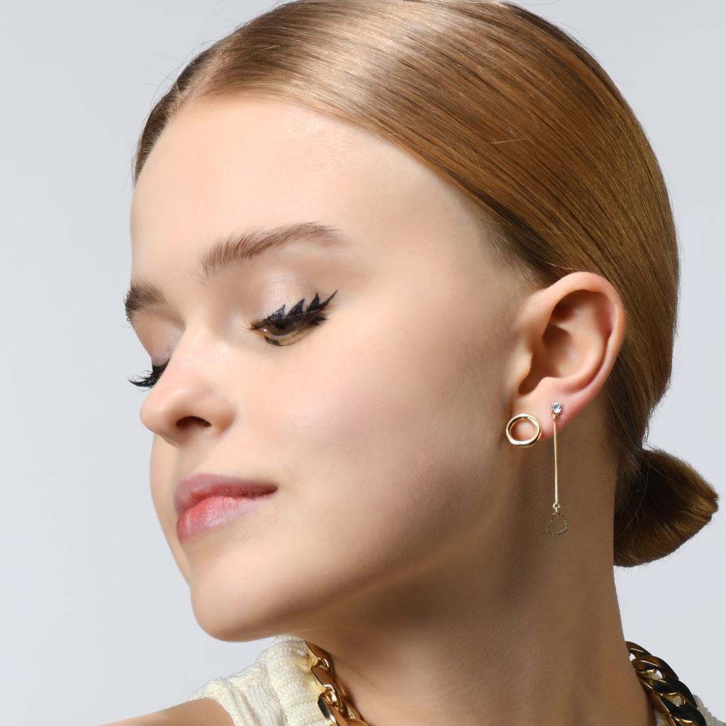 Mini Ring Gold Earrings