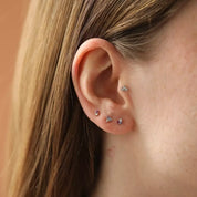 Mini Purity  Pırlanta Taşlı Beyaz Altın Piercing