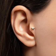 Minimal Kelebek Altın Piercing