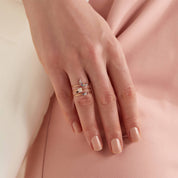 Moon 0.09 CT Multicolor Safir Taşlı Rose Altın Yüzük