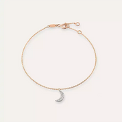 Moon Pırlanta Taşlı Rose Altın Halhal